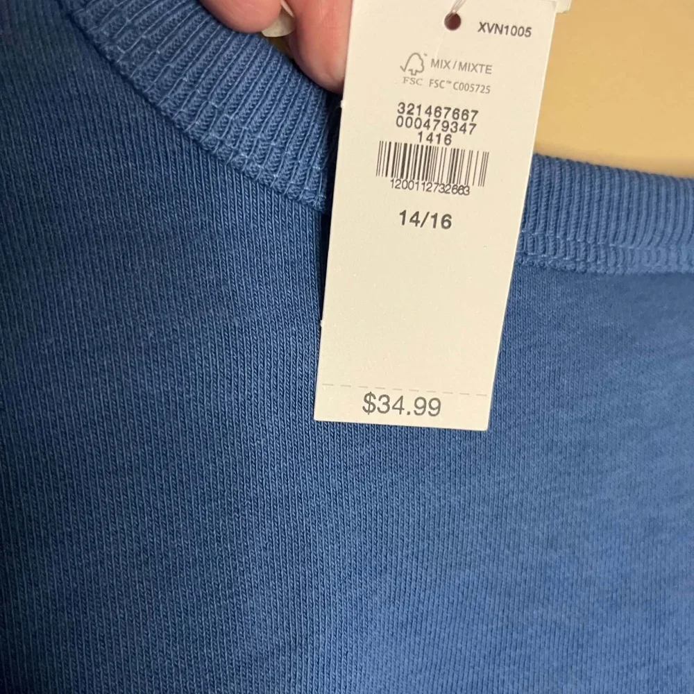 Gap Blue Kids XL 14/16 Ram SF Athletic Department Sweatshirt